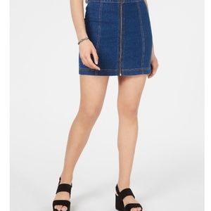 Cute Tinseltown Denim Zipper Mini Skirt NWOT
